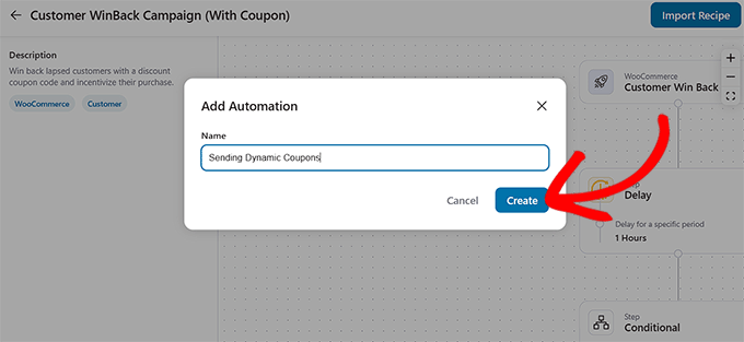 Name and create your automation