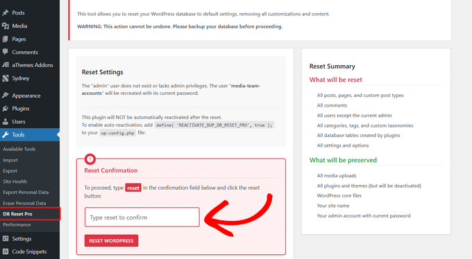 Reset your WordPress site with DB Reset Pro Reset your WordPress site with DB Reset Pro