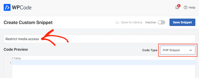Begränsa åtkomst till mediebiblioteket med WPCode
