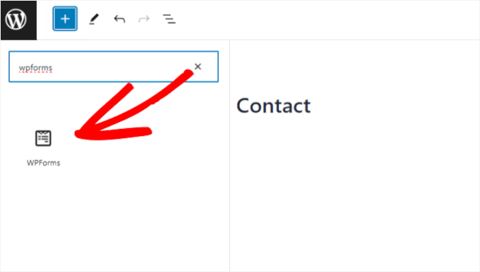 Dodawanie bloku WPForms