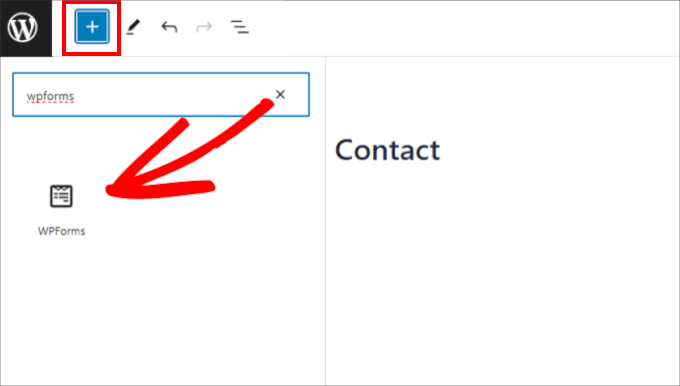 WPforms block WPforms block