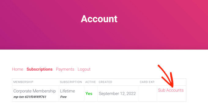 法人メンバーシップにサブアカウントを追加する方法 法人メンバーシップにサブアカウントを追加する方法