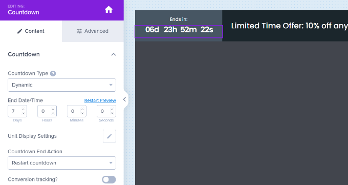 Editați setările cronometrului