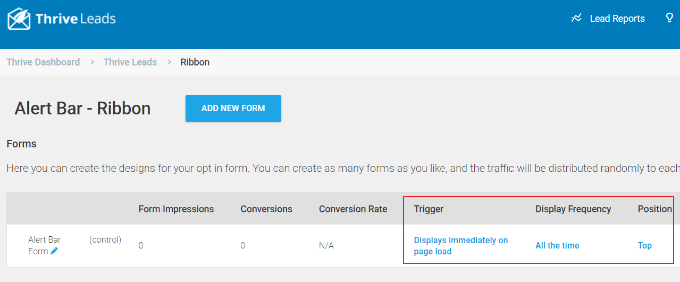 Editați frecvența declanșatorului și a afișării