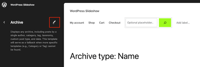 Redigera en blockbaserad mall med hjälp av redigeraren för hela webbplatsen (FSE) Redigera en blockbaserad mall med hjälp av redigeraren för hela webbplatsen (FSE)