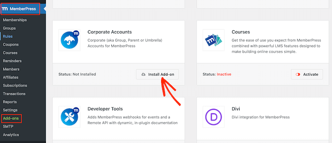 MemberPress法人アカウントアドオン MemberPress法人アカウントアドオン