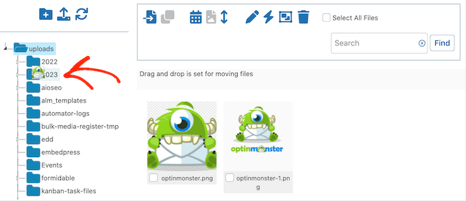 Przenoszenie obrazów, filmów i innych plików w bibliotece multimediów