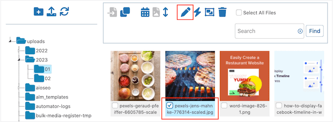 Zmiana nazw obrazów i innych plików w panelu WordPress