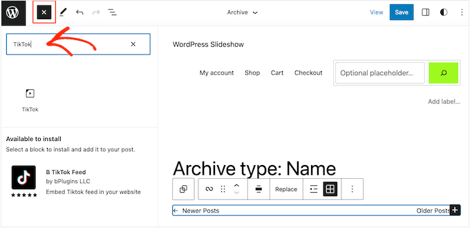 Lägga till ett TikTok-block i en WordPress-webbplatsmall Lägga till ett TikTok-block i en WordPress-webbplatsmall