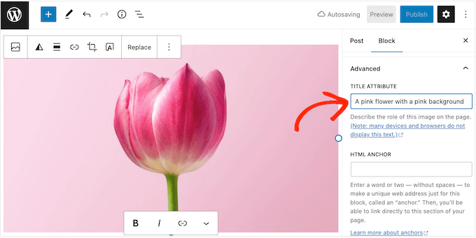 Adding a title attribute to images in WordPress Adding a title attribute to images in WordPress