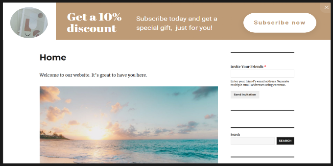 Vizualizează bara de alertă Thrive Leads