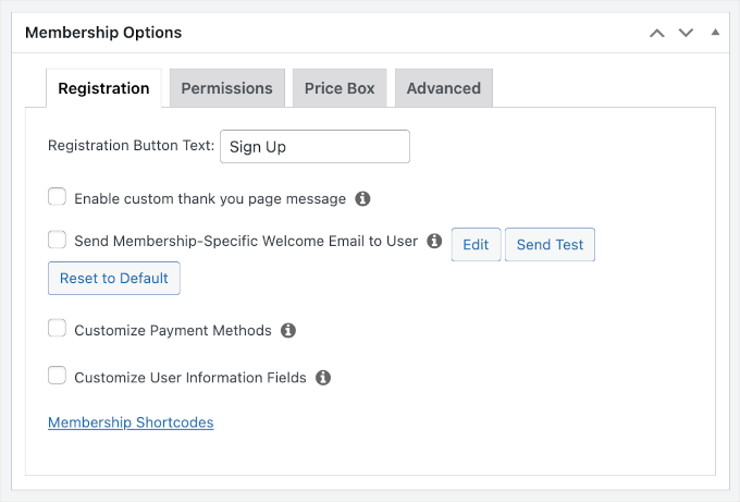Membership options Membership options
