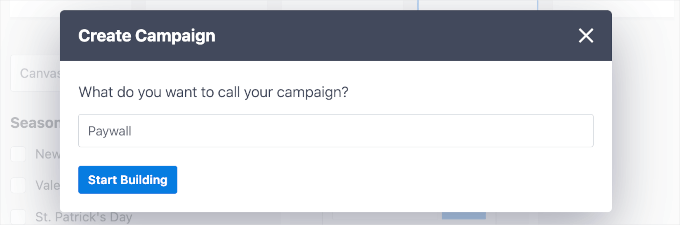Naming the campaign Naming the campaign