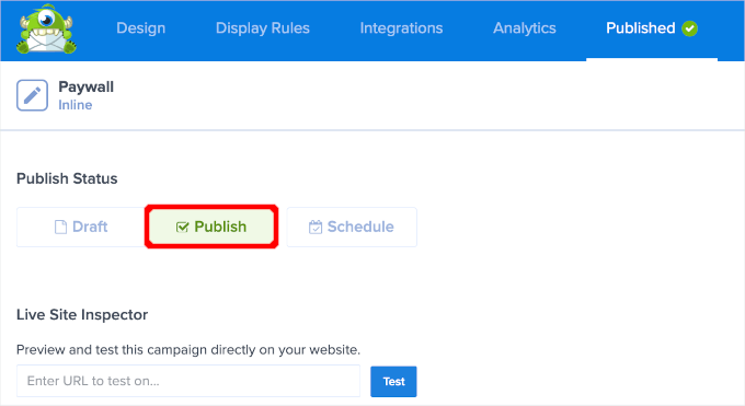 Publishing the paywall campaign Publishing the paywall campaign