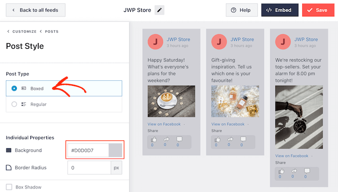 Usar el estilo de publicación en caja en tu feed de Facebook Usar el estilo de publicación en caja en tu feed de Facebook