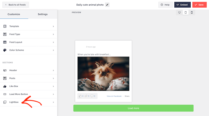WordPress で Facebook ライトボックス機能をカスタマイズする方法