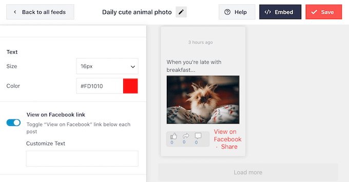 フィードステータス更新フィードに投稿アクションを追加する