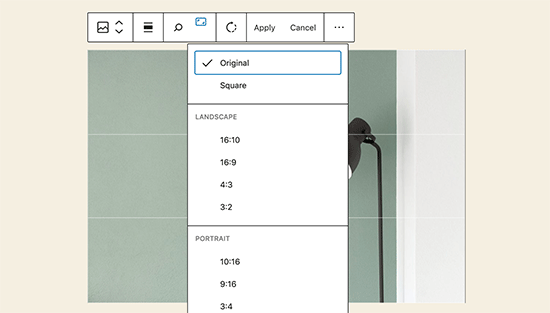 Inline-Bildbearbeitung in WordPress 5.5