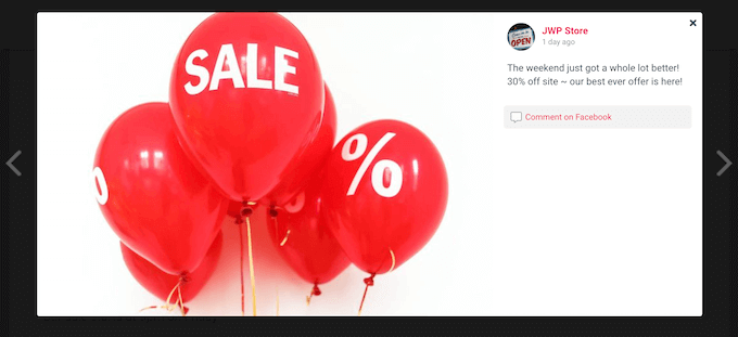 La función de lightbox de Smash Balloon La función de lightbox de Smash Balloon