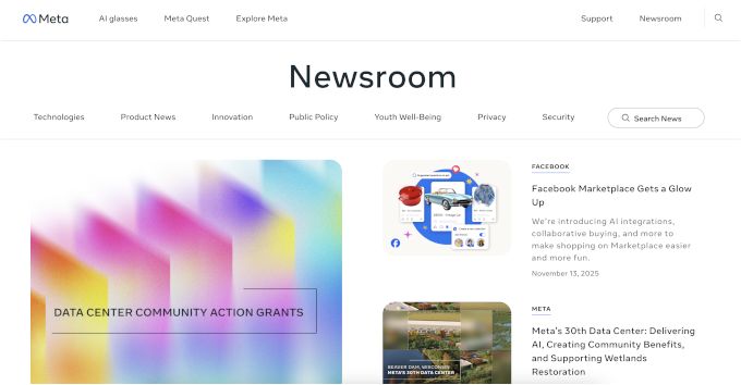 Facebook newsroom Facebook newsroom