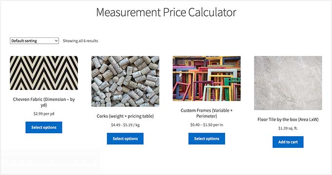 Measurement Price Calculator Measurement Price Calculator