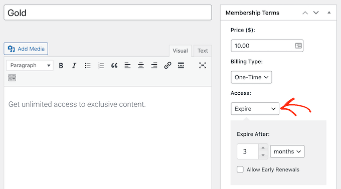 Adăugarea unei date de expirare la programul de livrare a conținutului