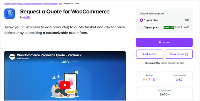 Plugin Solicitar presupuesto para WooCommerce