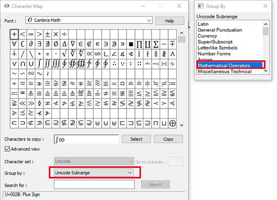 App Mappa caratteri in Windows 10 App Mappa caratteri in Windows 10