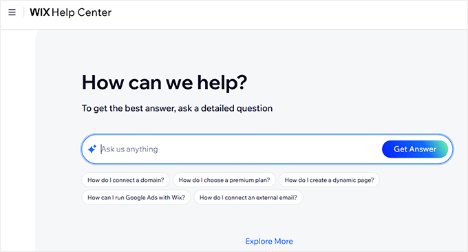 Wix help center Wix help center