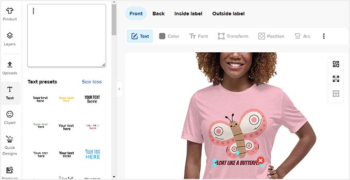 Add text to your shirt Add text to your shirt