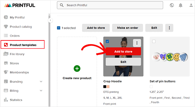 Click Add to Store button for a product you want to add to your store Click Add to Store button for a product you want to add to your store