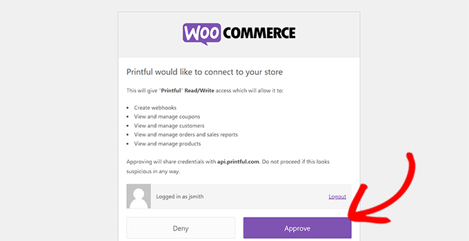 Click the Approve button Click the Approve button