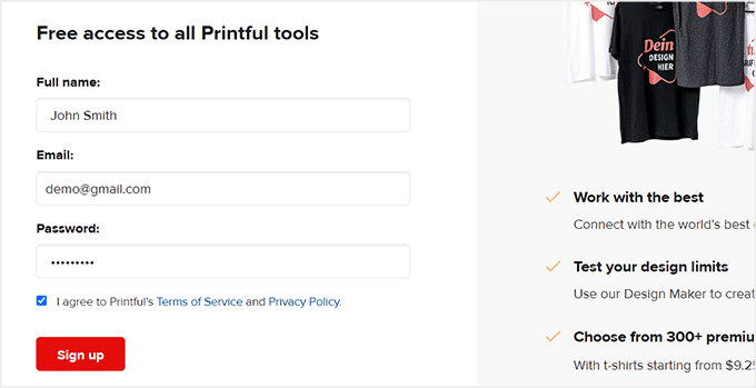 Create an account on Printful Create an account on Printful