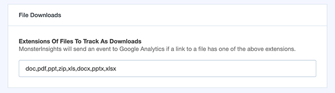 File download extensions File download extensions