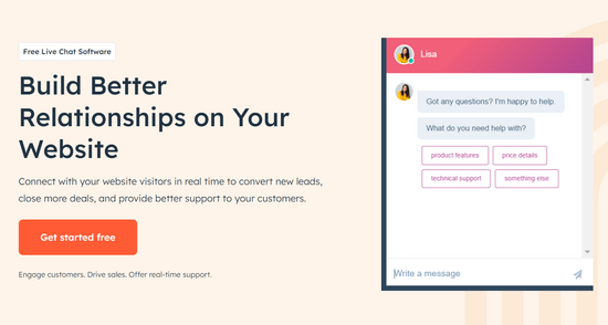 HubSpot Live Chat HubSpot Chatbot