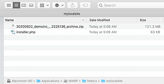 Copy and paste Duplicator package and installer files Copy and paste Duplicator package and installer files