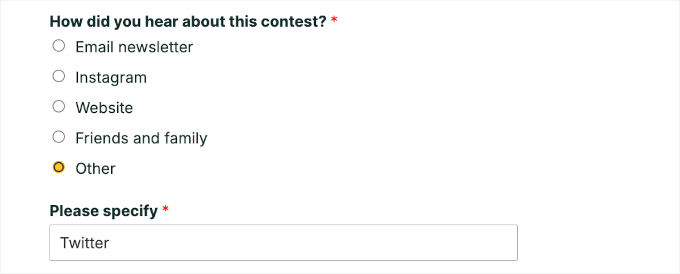 Überprüfung der bedingten Logik des Formulars