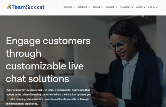 The SnapEngage website TeamSupport (formerly SnapEngage)