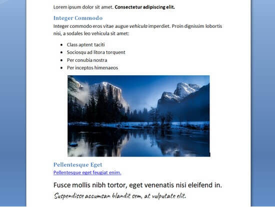 Il documento Word da cui copieremo in WordPress