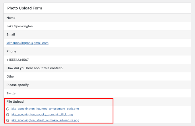 Details zu Einträgen anzeigen