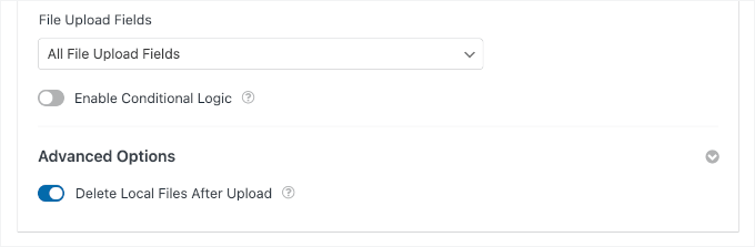 Option zum Löschen lokaler Dateien nach dem Hochladen von Dateien auf Google Drive