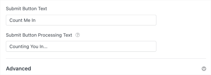 Anpassen des Sende-Buttons