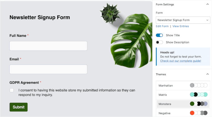 Customizing newsletter signup form Customizing newsletter signup form