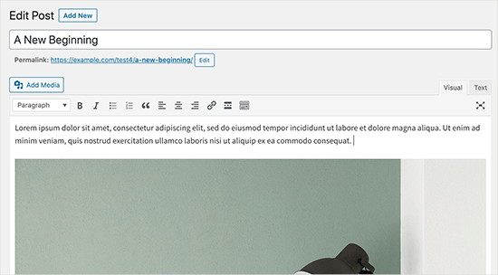 Classic editor Classic editor