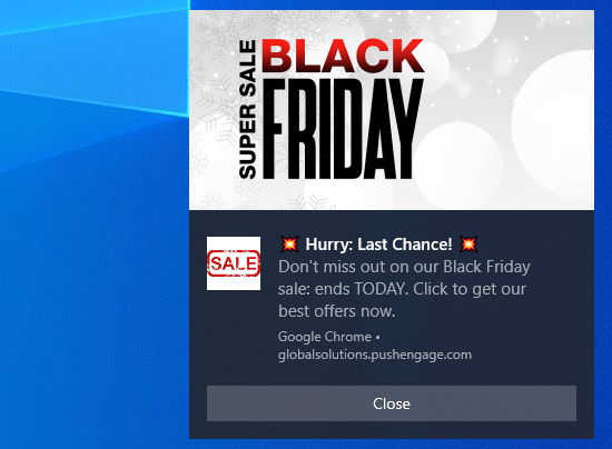 Notification with emojis and a large image Notification with emojis and a large image