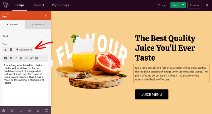 seedprod-edit-with-ai-feature SeedProd edit with AI feature