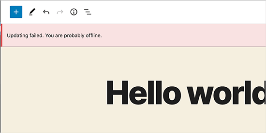 Updating failed or Publishing failed error in WordPress post editor Updating failed or Publishing failed error in WordPress post editor