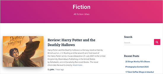 Vista previa de plantilla de taxonomía