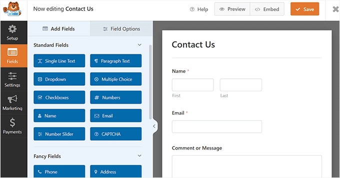 Configure form entry