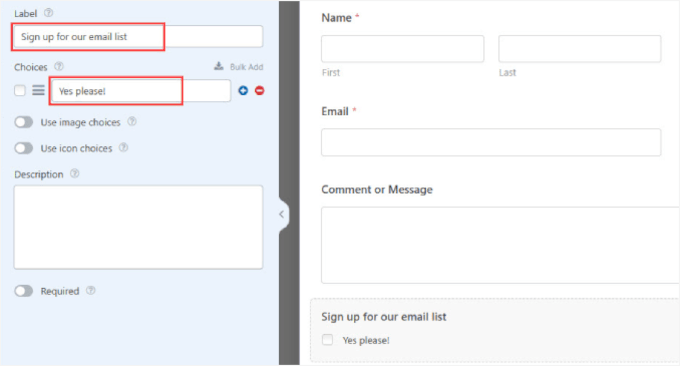Adding email signup box in WPForms Adding email signup box in WPForms